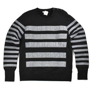 Coach NEW Women Sweater Sz S Sample Strip Crew Nec